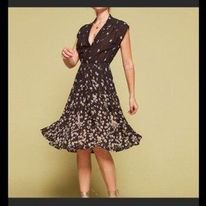 Reformation Renatta Floral Dress Oleander medium